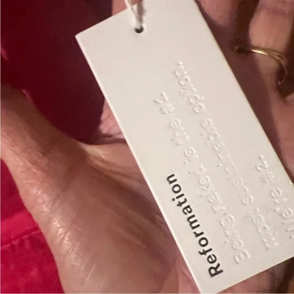 NWT 2025 Collection Reformation Strapless Linen Prescott Fitted  Dress Sz US 6 - Picture 5 of 8